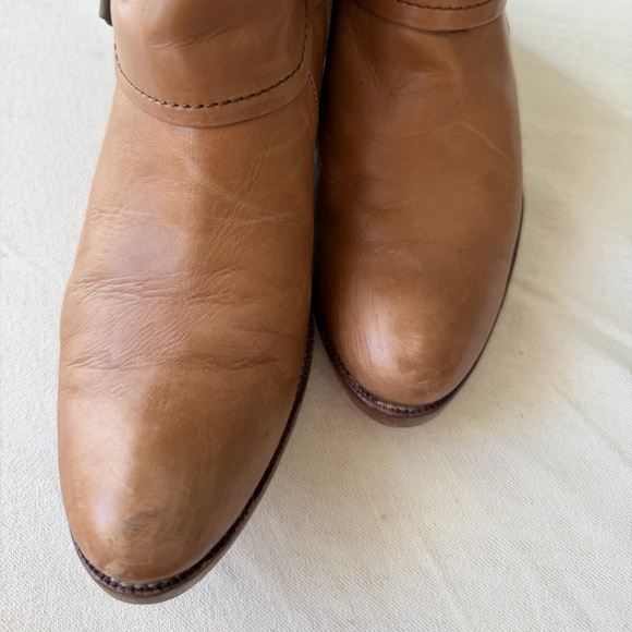 Free people Vintage Cowboy Buckles Vibe knee High Camel  Boots. Great style❤️🌈 - Picture 11 of 12